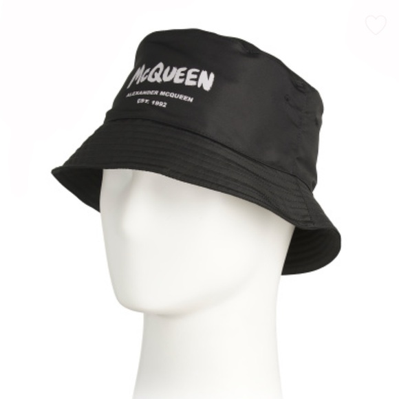 Alexander McQueen Black Bucket Hat